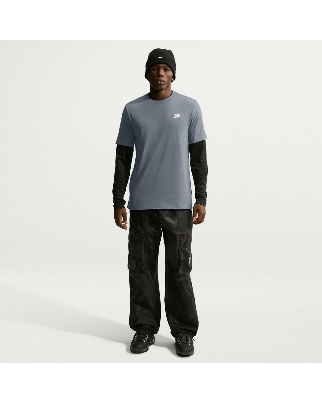 Nike Gray Sportswear Club T-Shirt for men