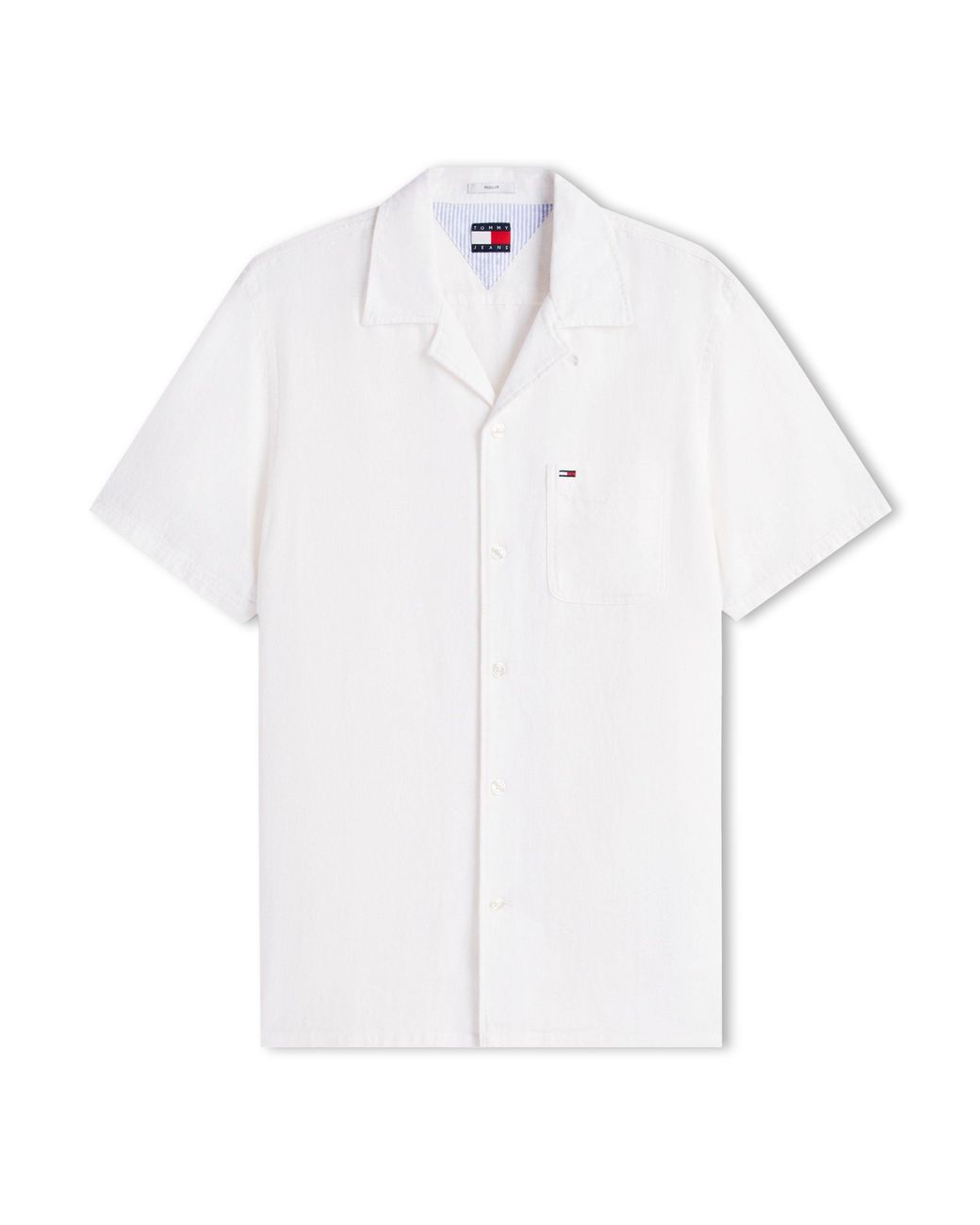 Tommy Hilfiger White Short Sleeve Plain Shirt for men
