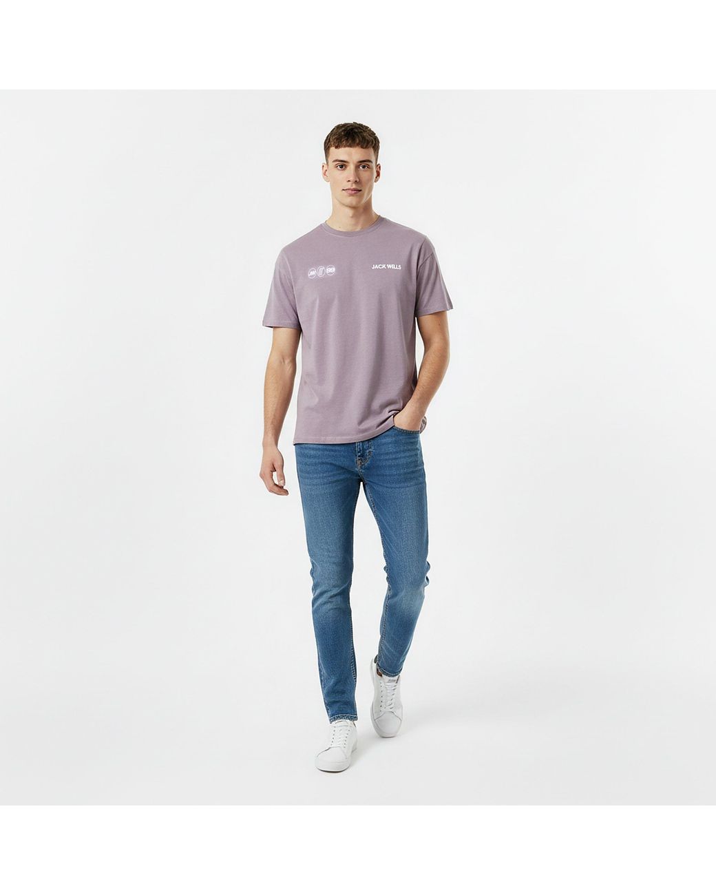 Jack Wills Purple Jw Multi Hit Regular Fit T-Shirt for men