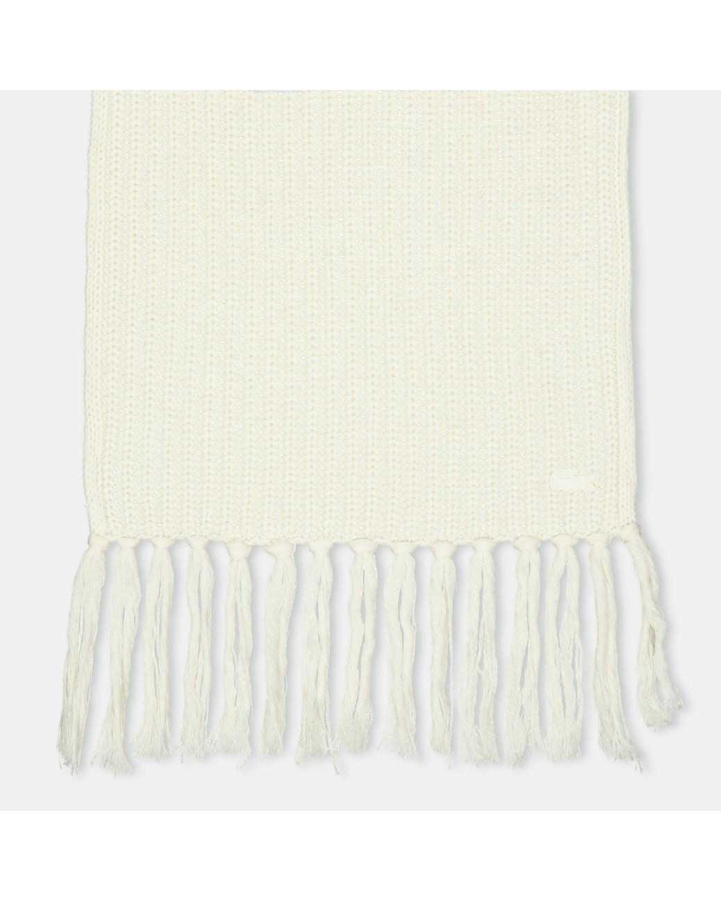 Lacoste White Midweight Scarf