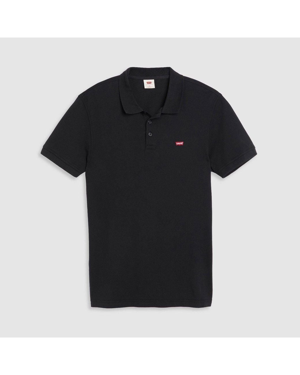 Levi's Black Housemark Short Sleeve Polo Shirt for men