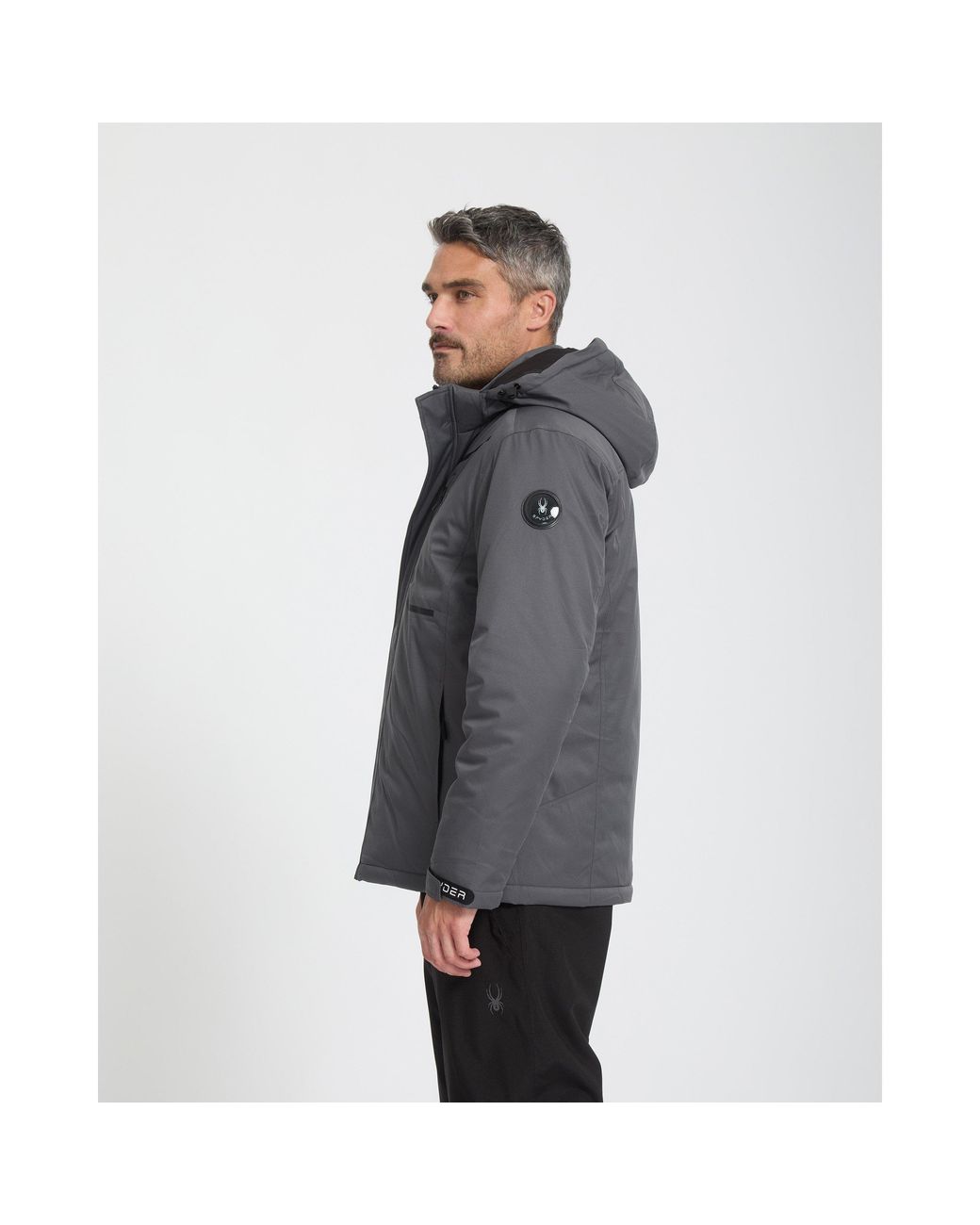 Spyder Gray Snow System Ski Jacket for men
