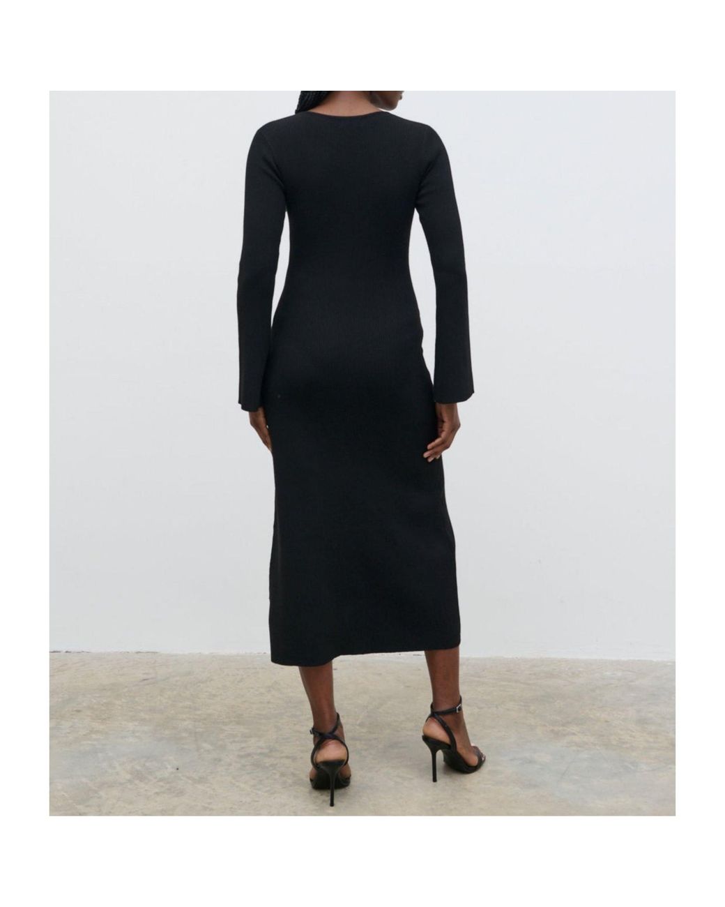 Pretty Lavish Black Zahra Cut Out Button Maxi Jumper Dress