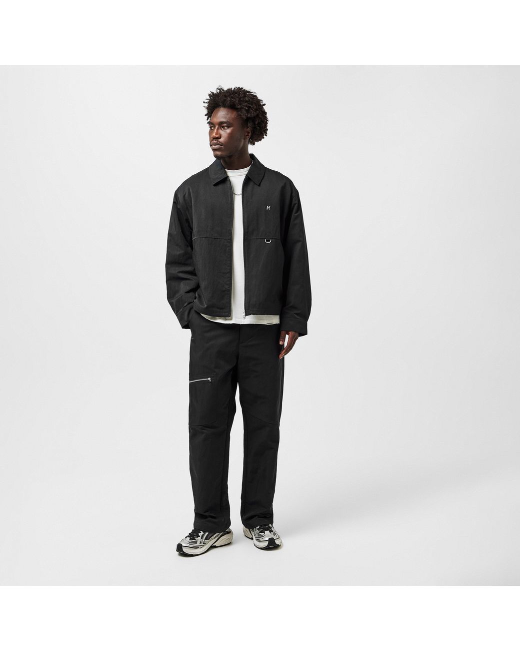 Represent Black Modern Fit Overshirt for men