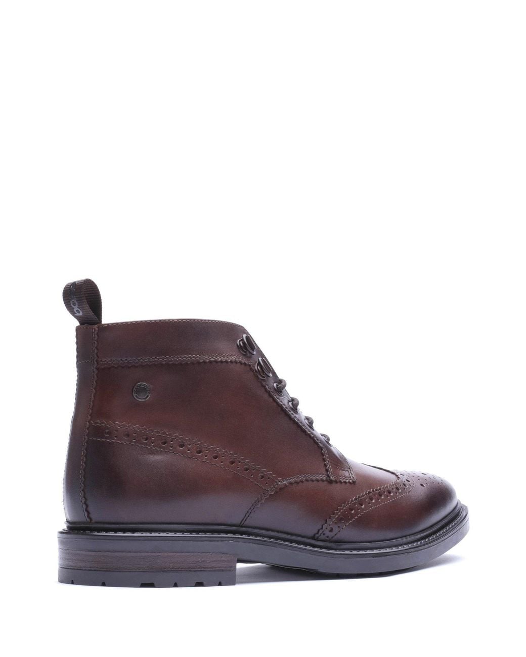 Base London Purple Foster Brogue Boot for men