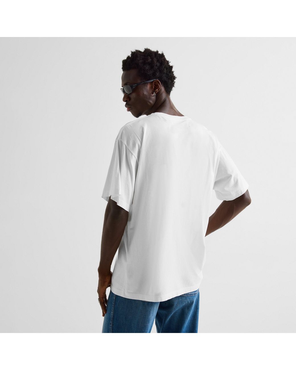 MM6 by Maison Margiela White Signature Overdyed Tee for men