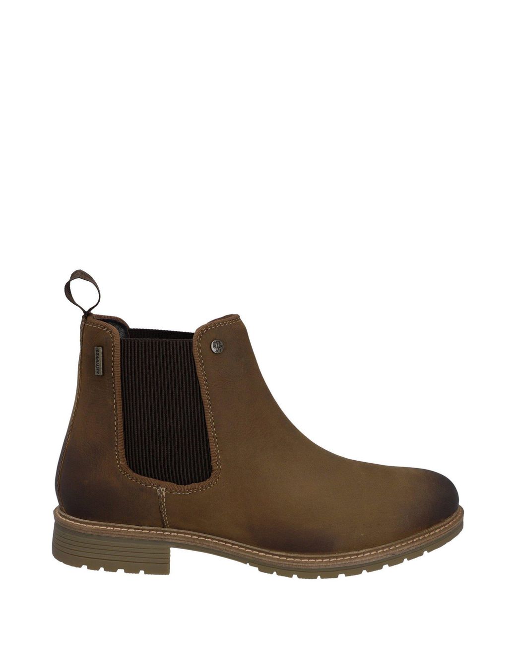 Hunter Brown Jura Dealer Waterproof Leather Flat Ankle Boots for men