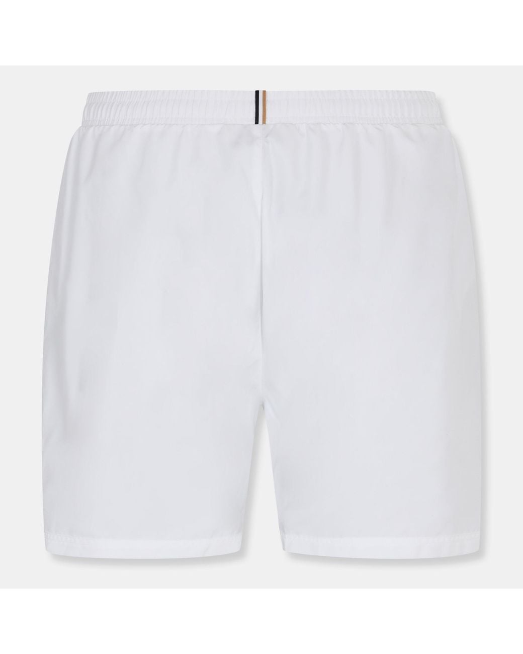 Boss White Dolphin Swim Shorts for men