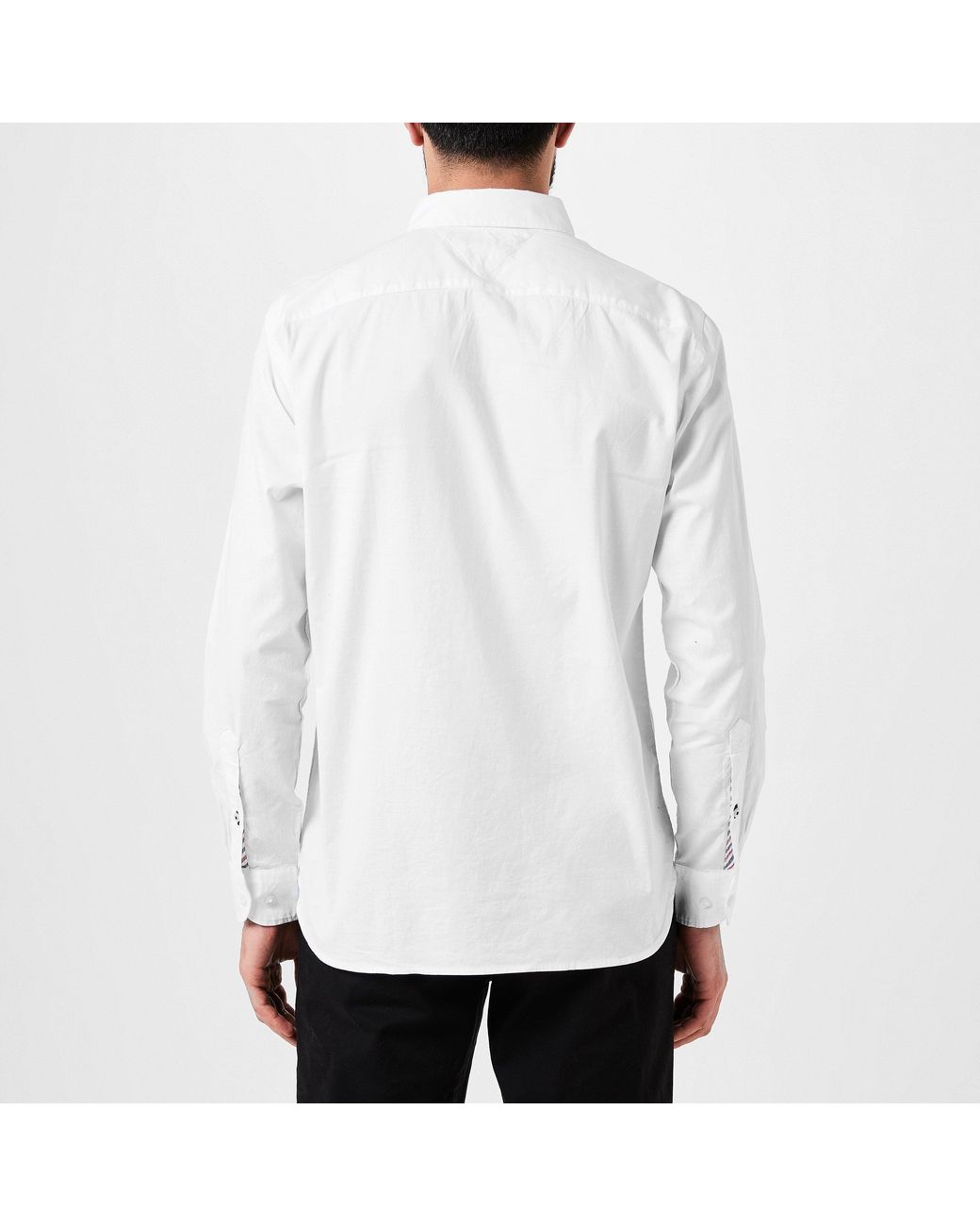 Tommy Hilfiger White Core Flex Long Sleeve Poplin Shirt for men