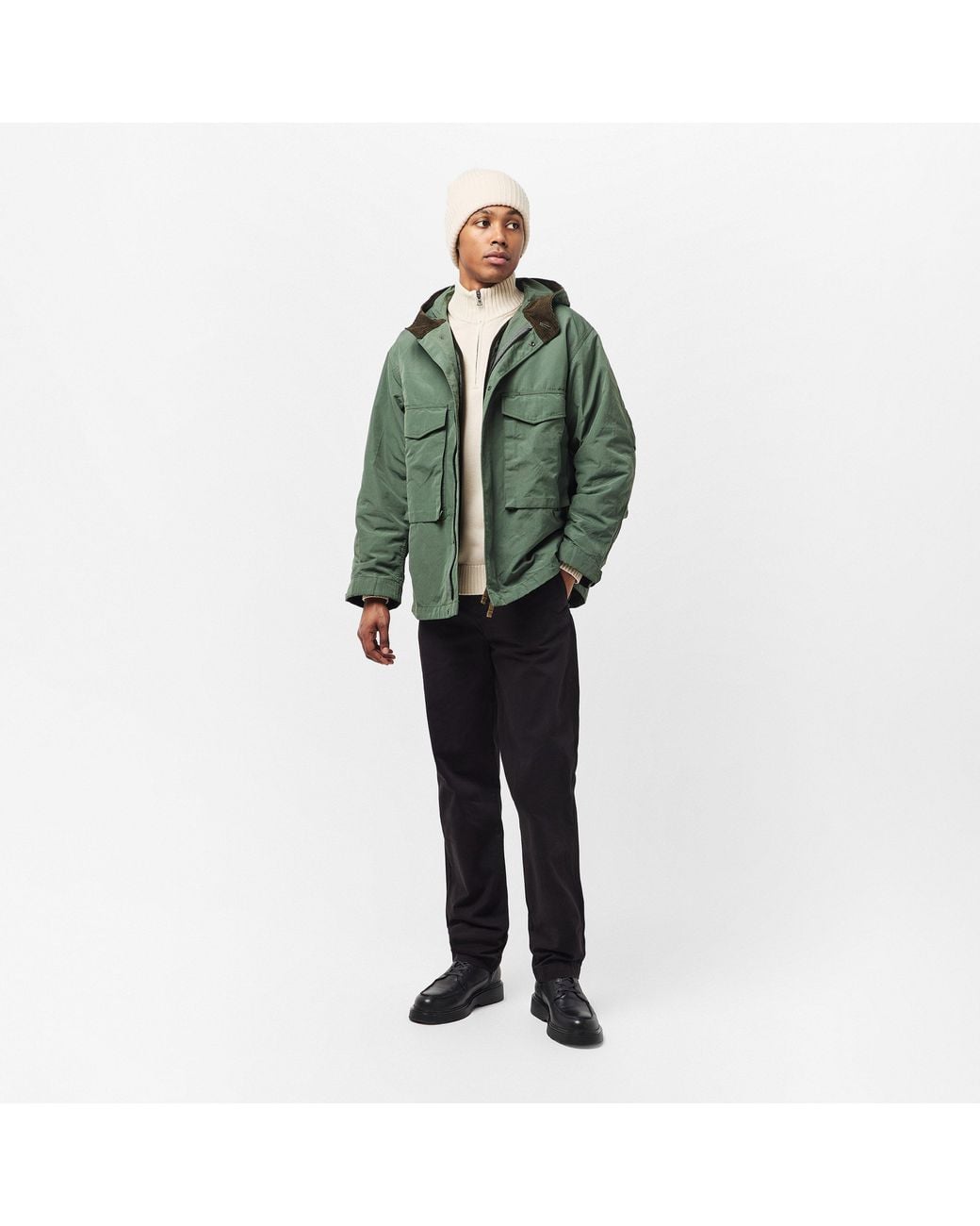 Snow Peak Green Takibi Rain Anorak for men
