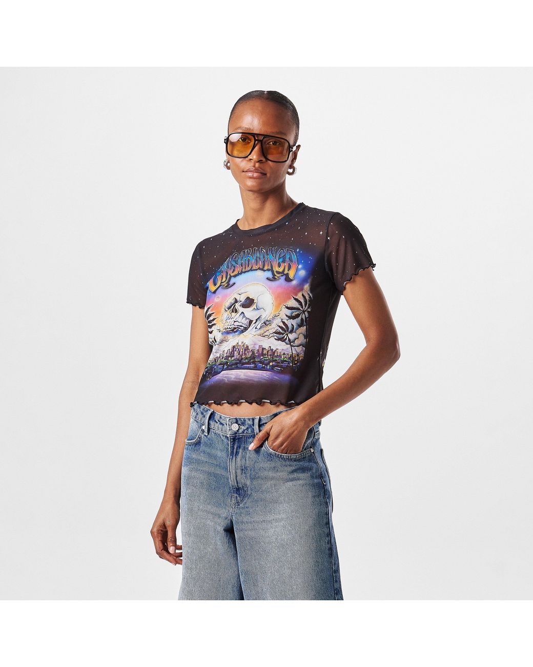 Casablanca Blue Baby Tee