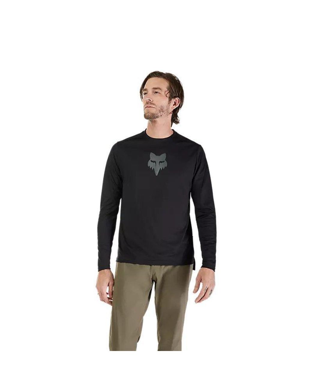 Fox Black Ranger Long Sleeve Jersey for men