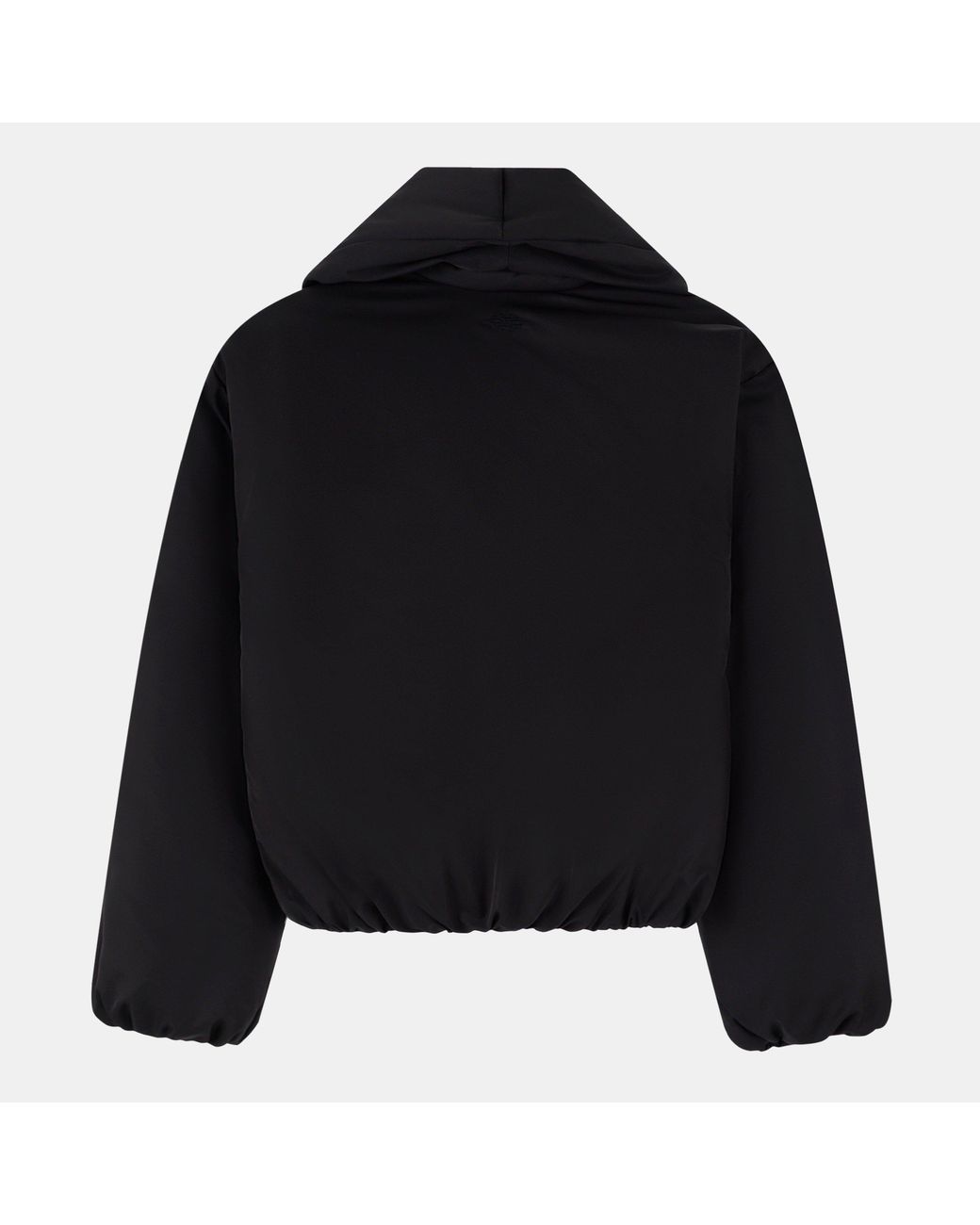 The Couture Club Black Oversized Faux Fur Long Sleeve Bomber Jacket