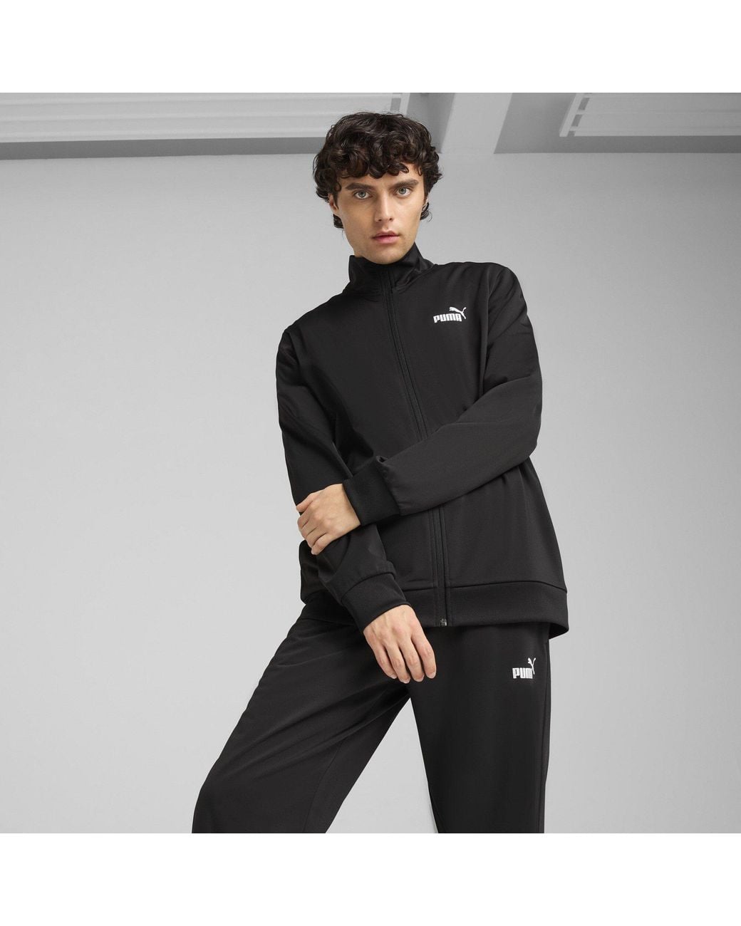 PUMA Black Ess Poly Suit Cl Tracksuit for men