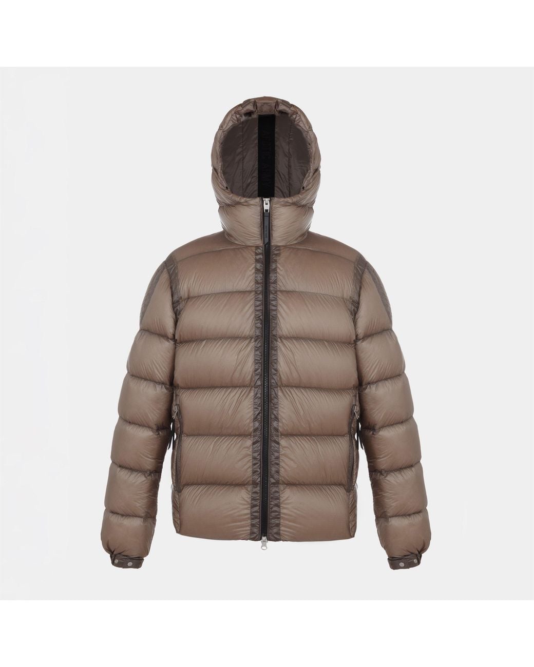 ARCTIC ARMY Brown Polar Lw Puff Hooded Long Sleeve Short Puffer Jacket for men