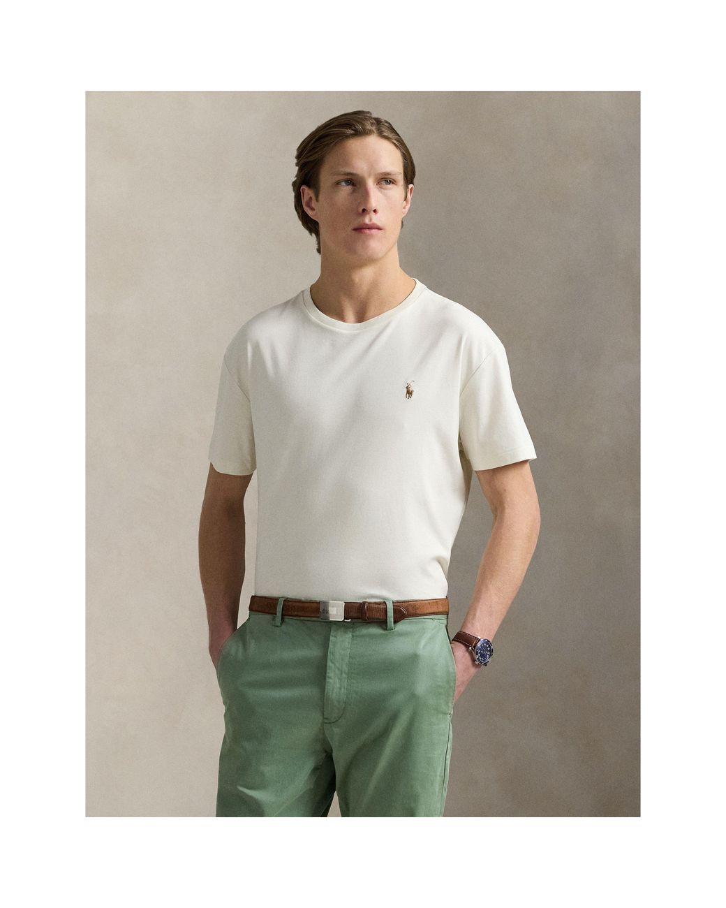 Polo Ralph Lauren White Regular Fit Pima T-Shirt for men
