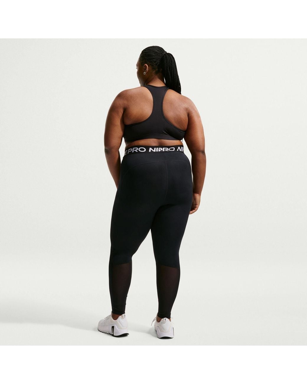 Nike Black Pro 365 Compression-Fit Mid-Rise Tights
