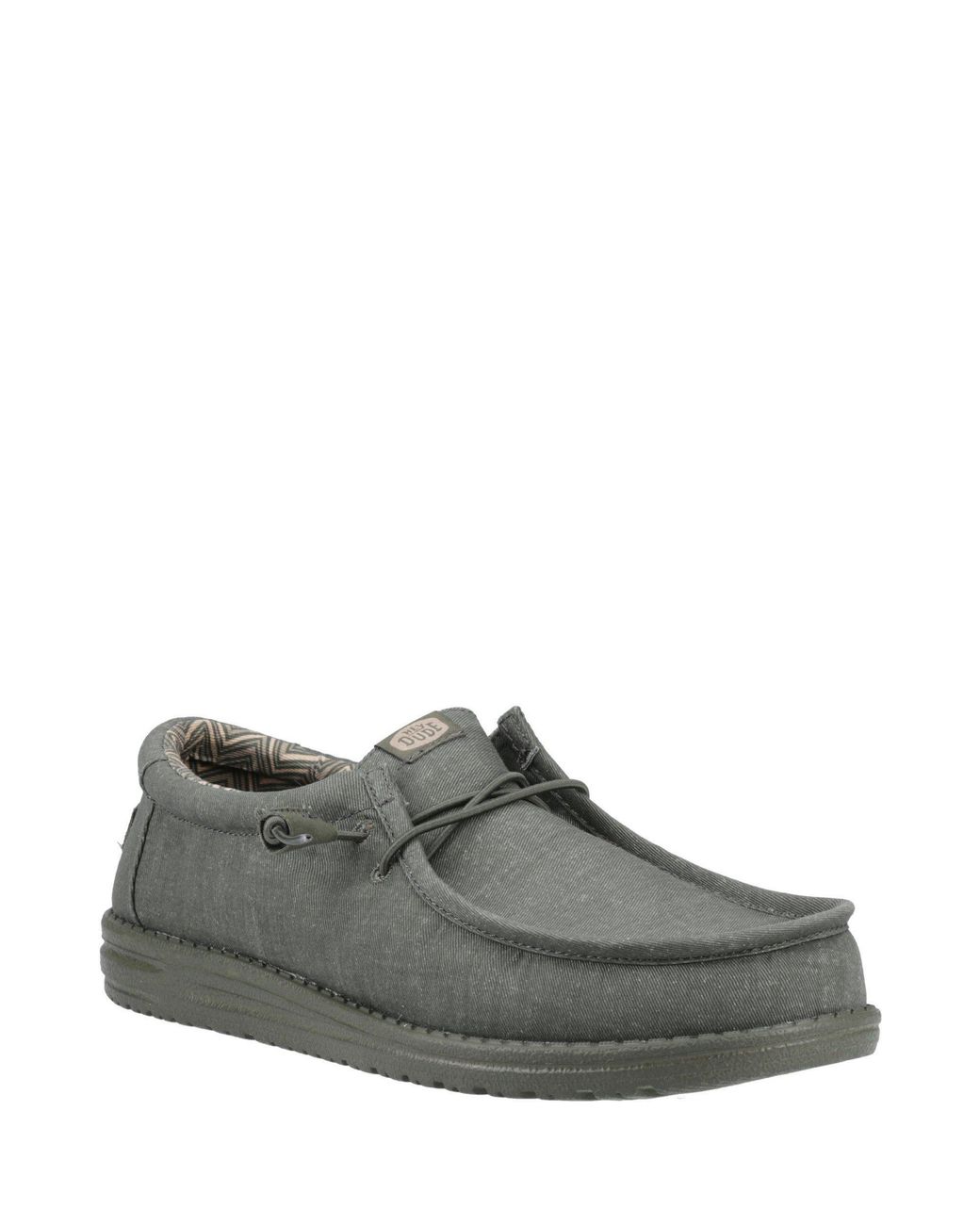 HeyDude Green Wally Stretch Canvas Shoes for men