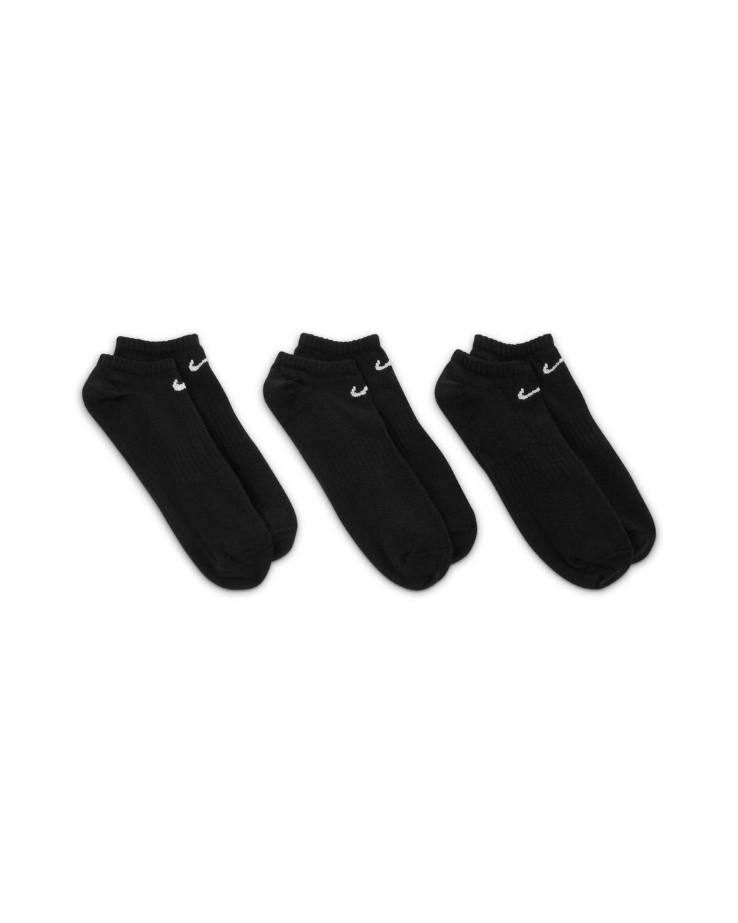 Nike Black 3 Pack No Show Socks for men