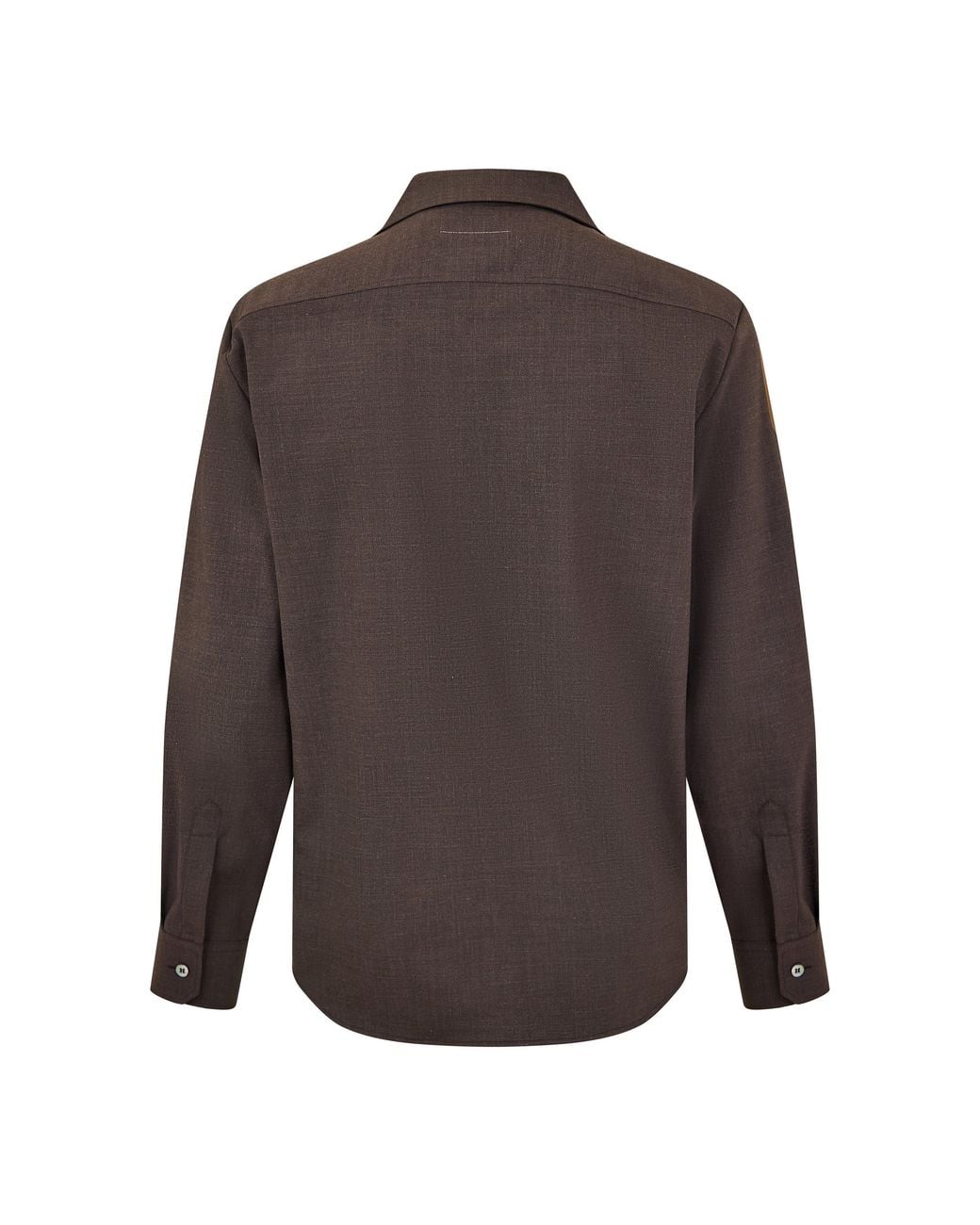MM6 by Maison Margiela Brown Bonded Long Sleeve Patterned Shirt for men