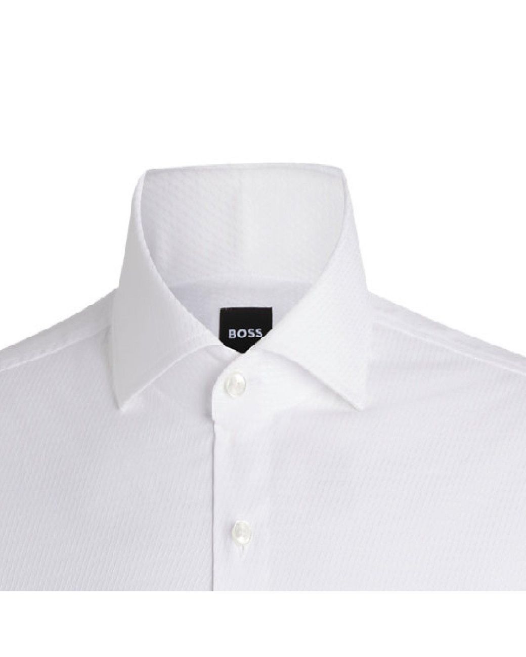 Boss White Long Sleeve Oxford Shirt for men