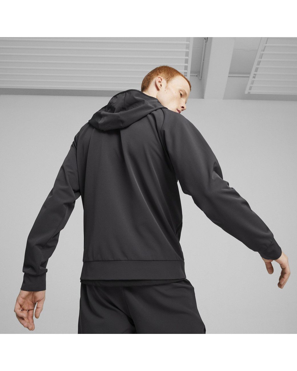 PUMA Black Tech Woven Tracksuit for men