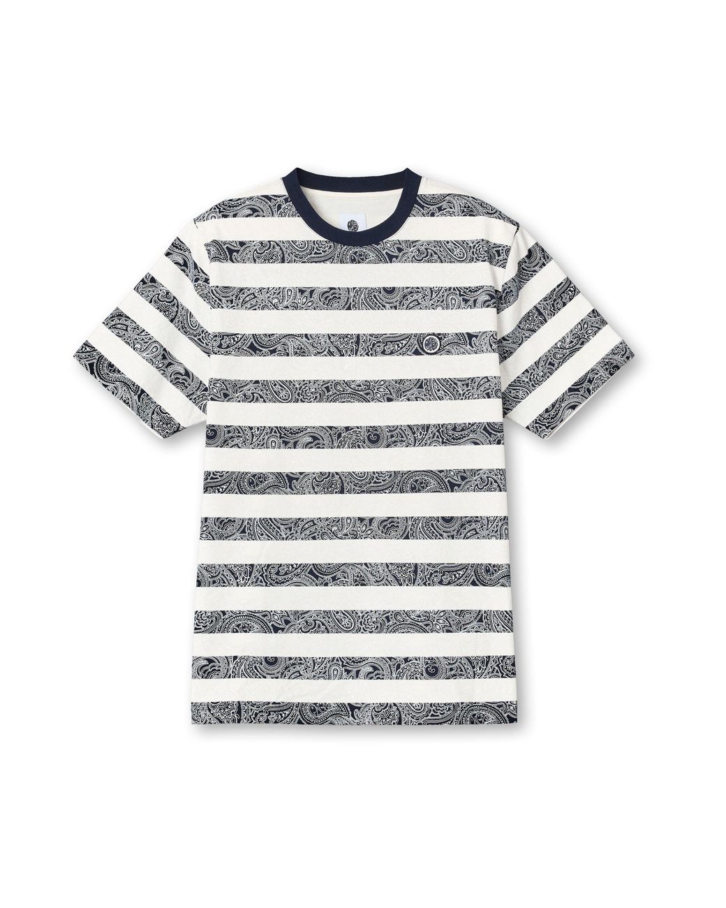 Pretty Green Blue Eclipse Stripe Regular Fit T-Shirt for men