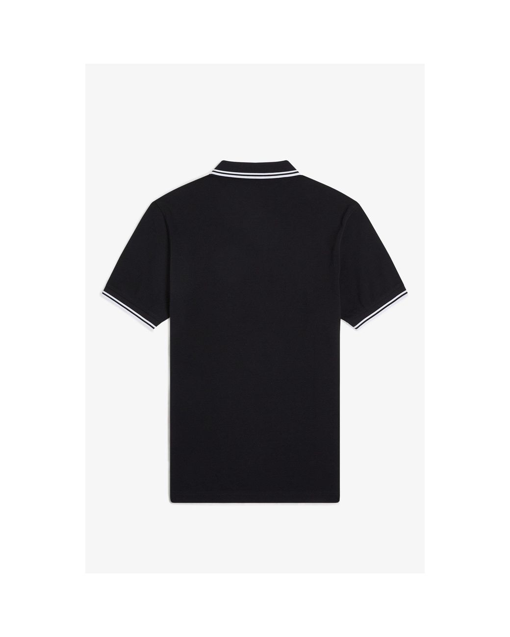Fred Perry Black Short Sleeve Twin Tipped Polo Shirt for men