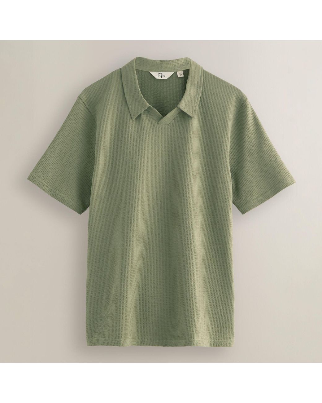 Regatta Green Delray Cotton V-Neck Short-Sleeve Polo for men