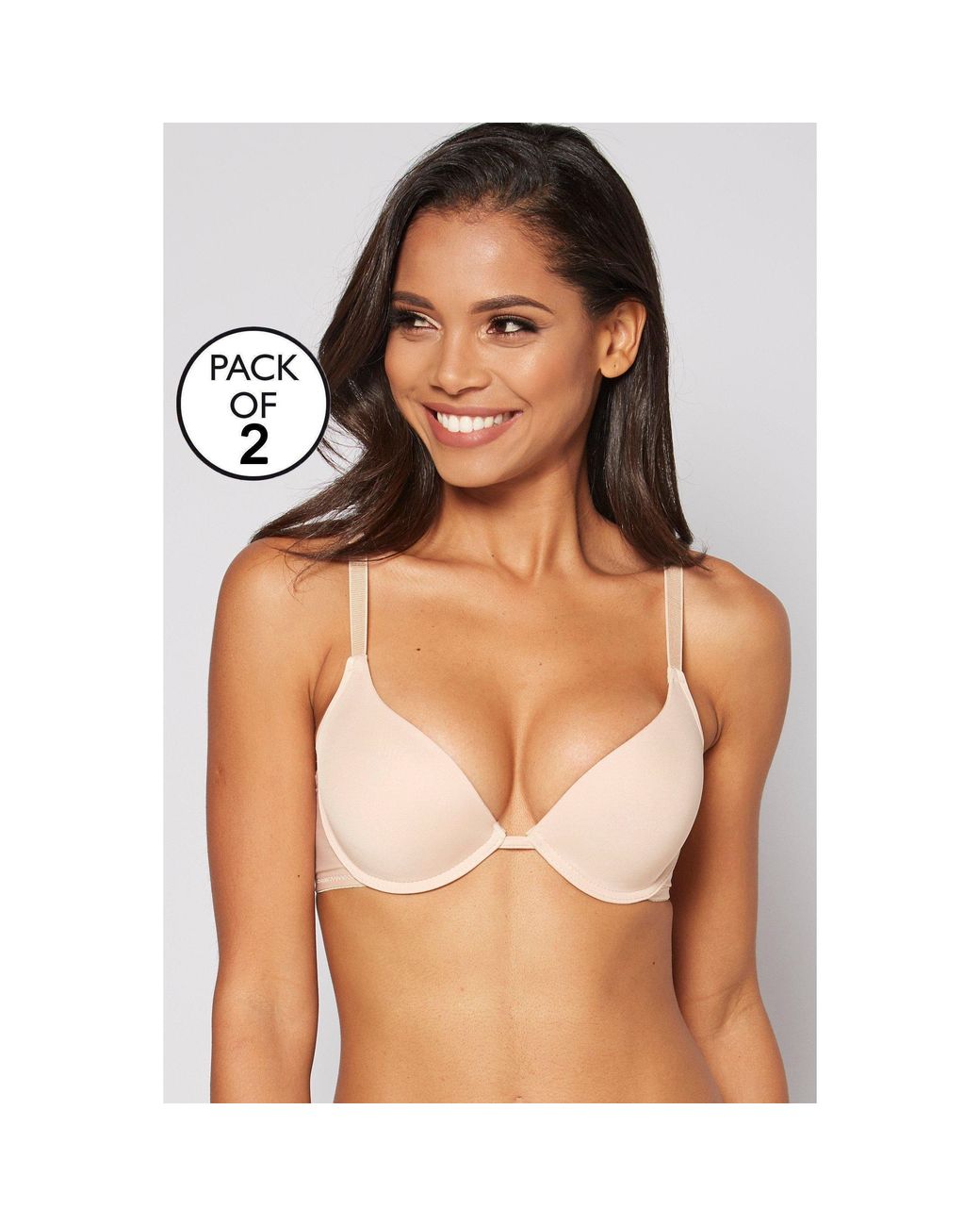 Valbonne Black 2 Pack Underwired T-Shirt Bra