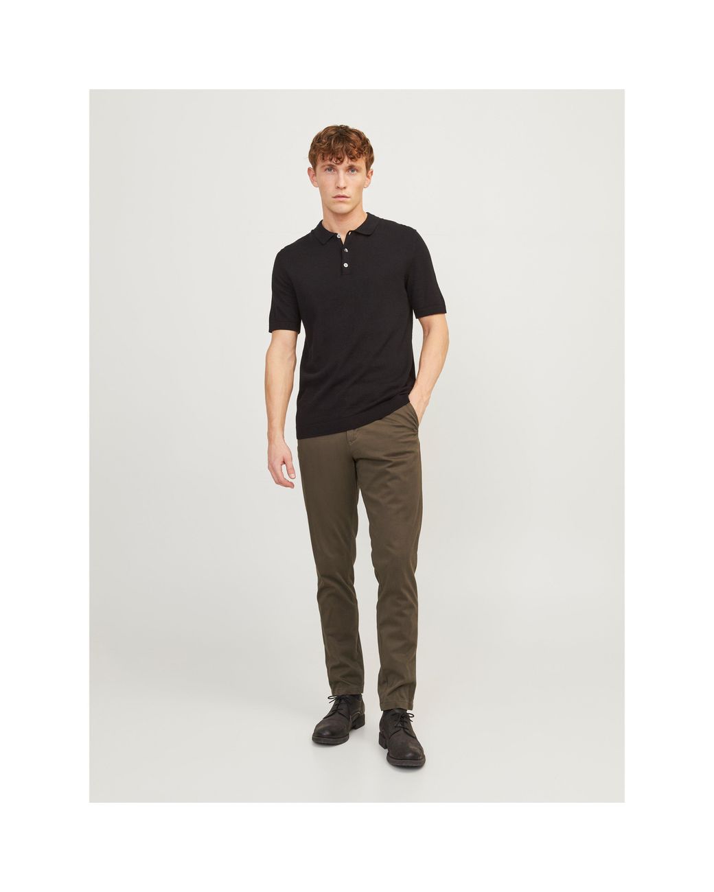 Jack & Jones Gray Marco Bowie Chinos for men