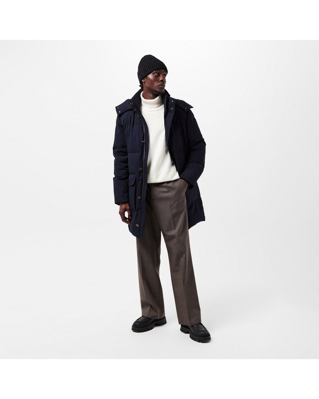 Pal Zileri Blue Medium-Weight Insulation Medium Puffer Jacket for men