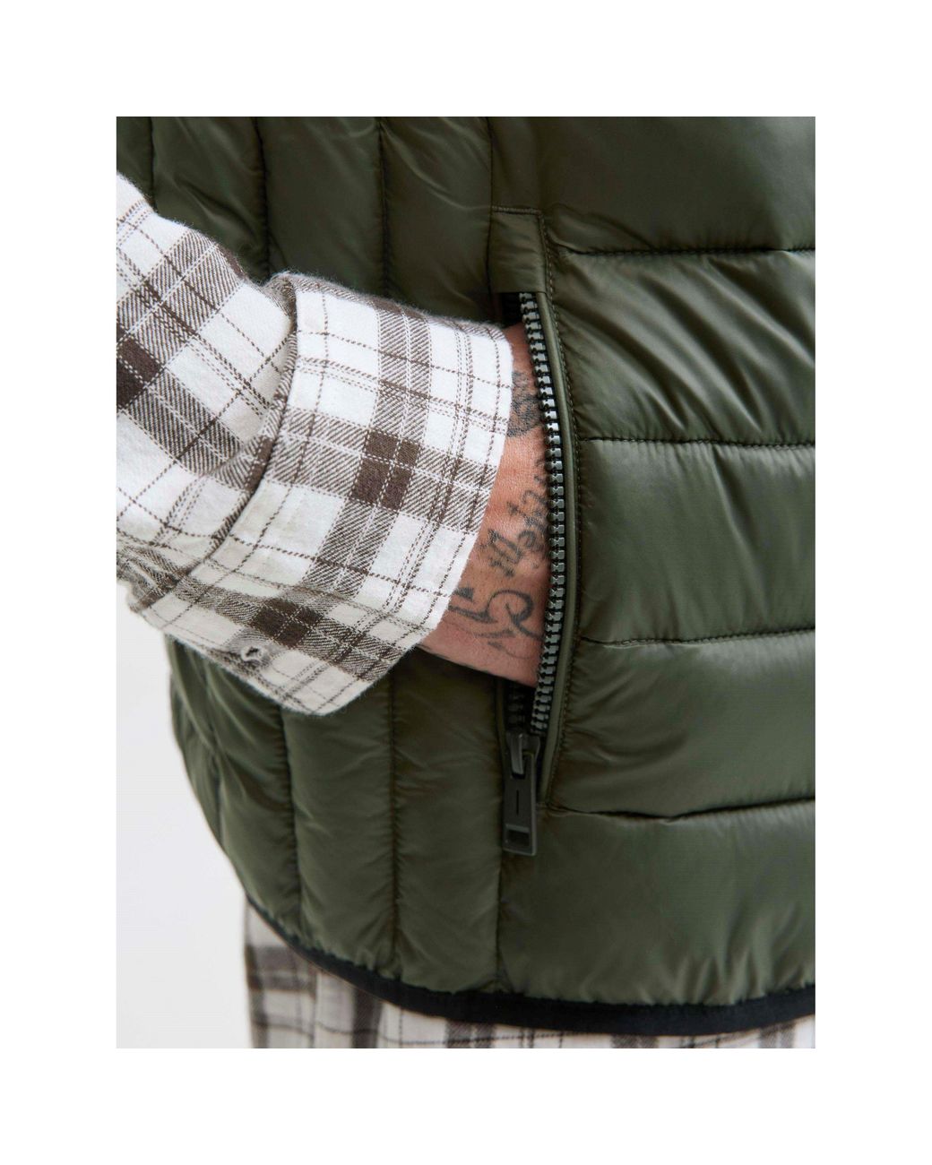 Jack & Jones Green Bradley Puffer Gilet for men