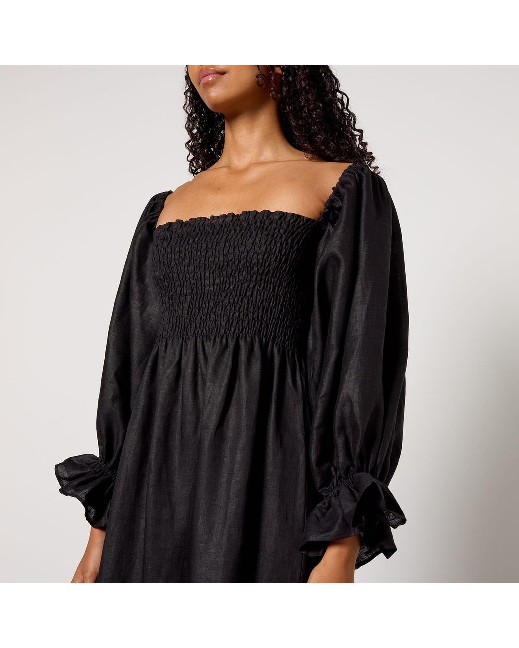 Sleeper Black Atlanta Linen Dress