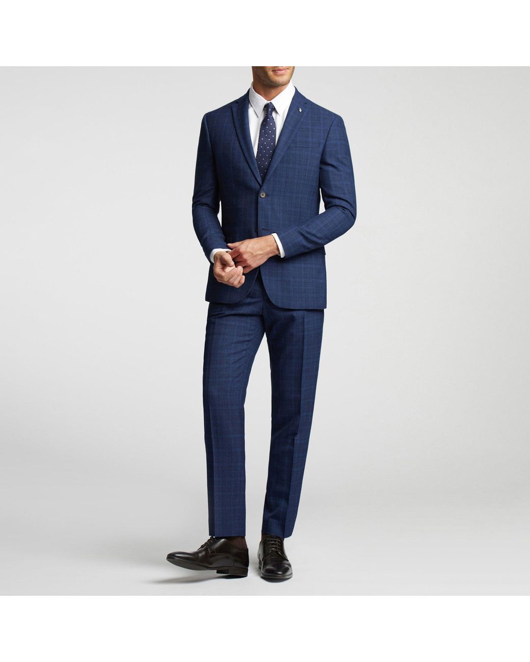 Ted Baker Blue Hoyle Check Slim Fit Suit Jacket for men