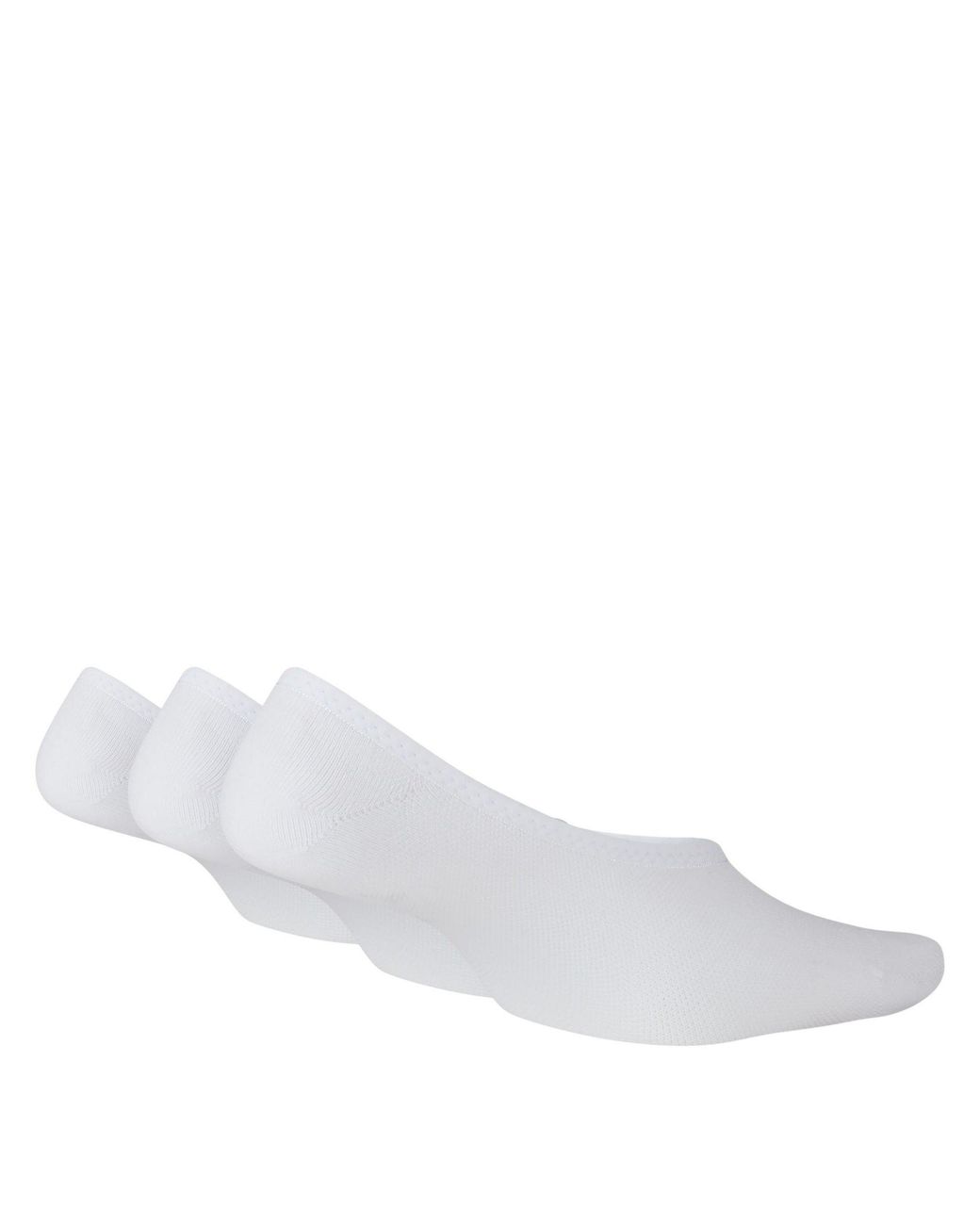 Nike White 3 Pack Invisible Socks Ladies