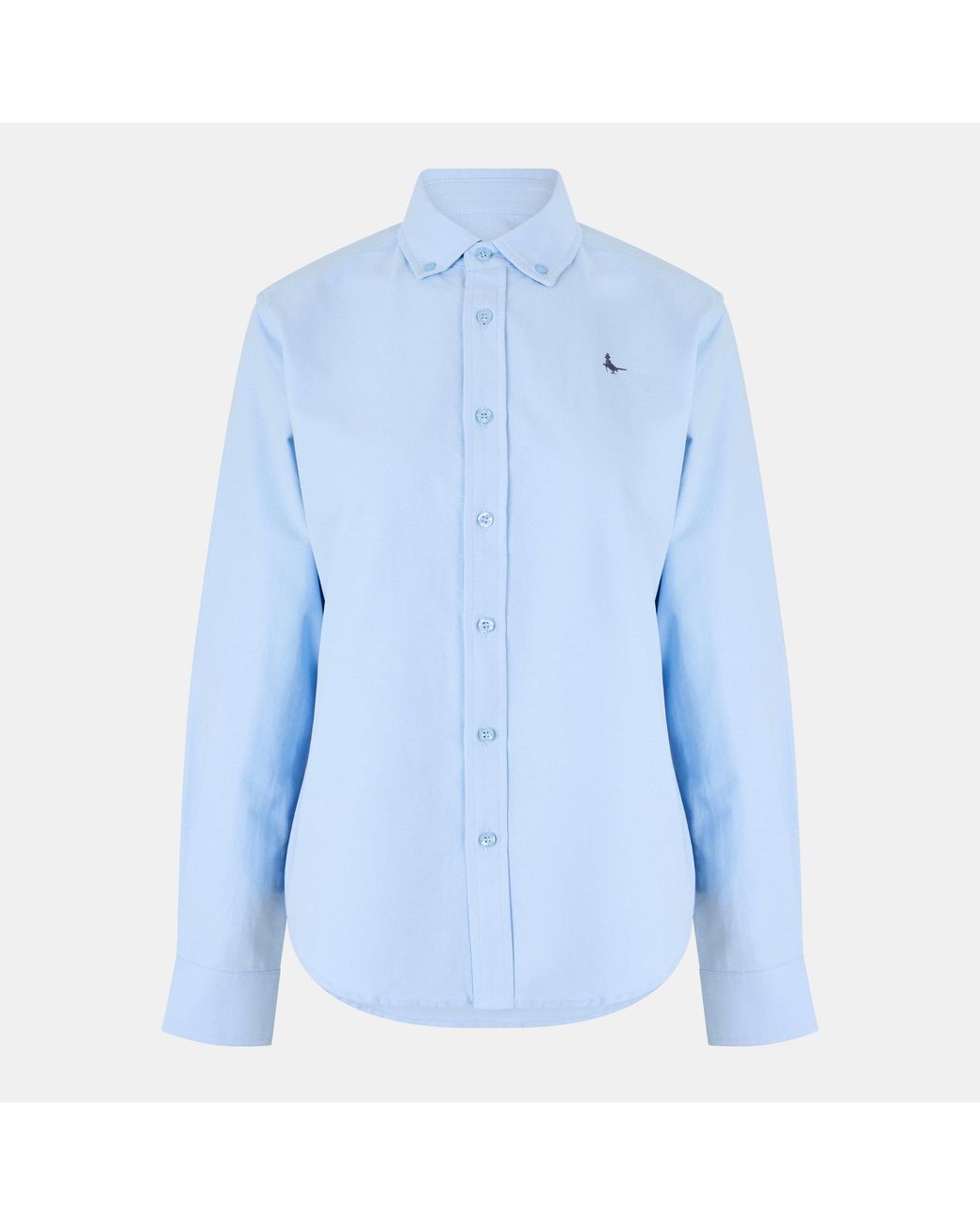 Jack Wills Blue Classic Twill Long Sleeve Plain Shirt