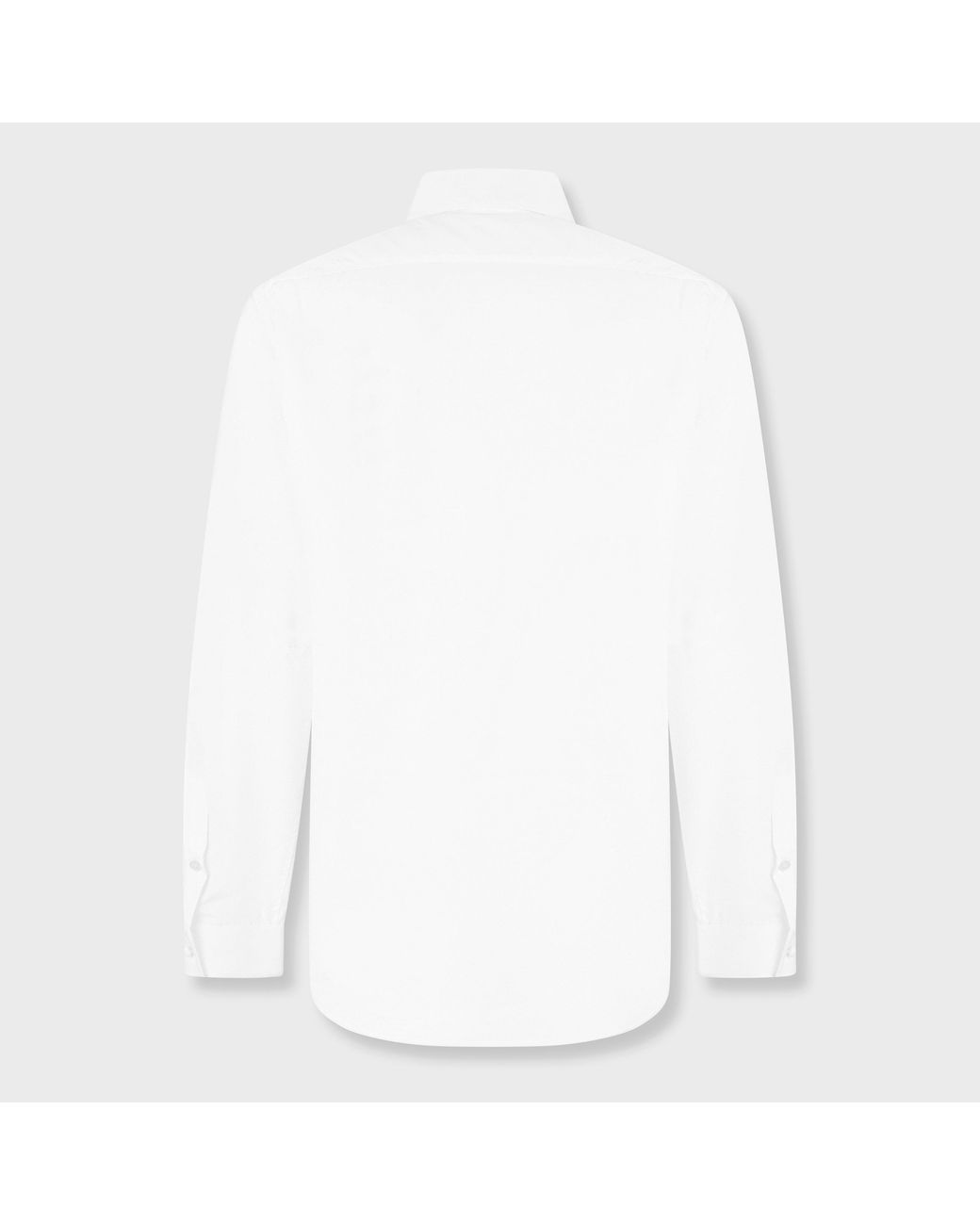 Balmain White Emblam Long Sleeve Plain Shirt for men