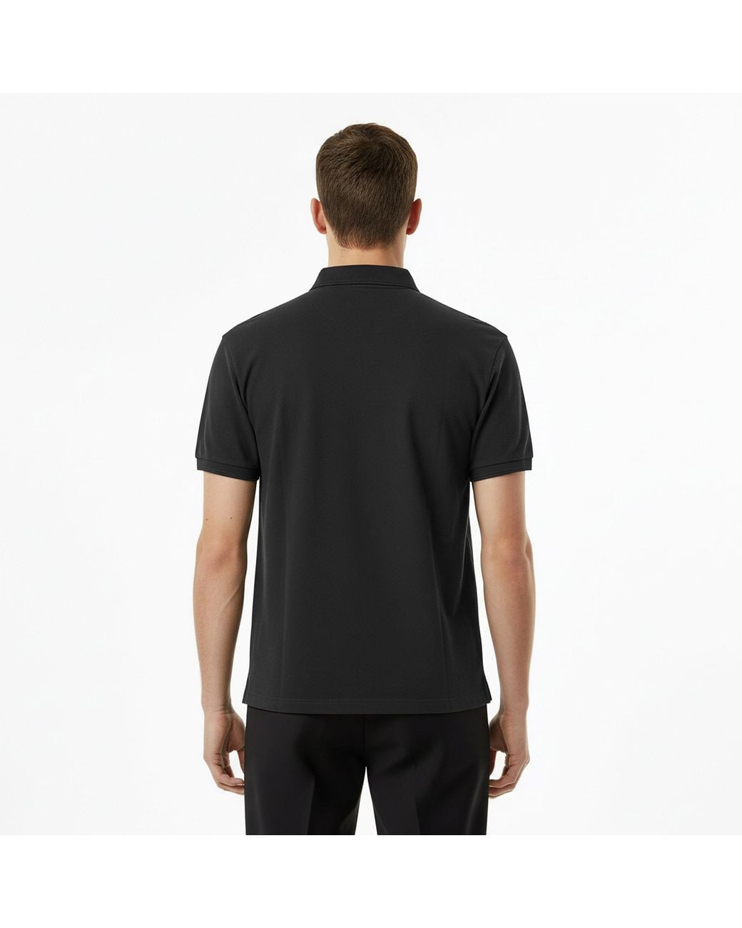 HUGO Black Delastolo Cotton Short Sleeve Polo Shirt for men