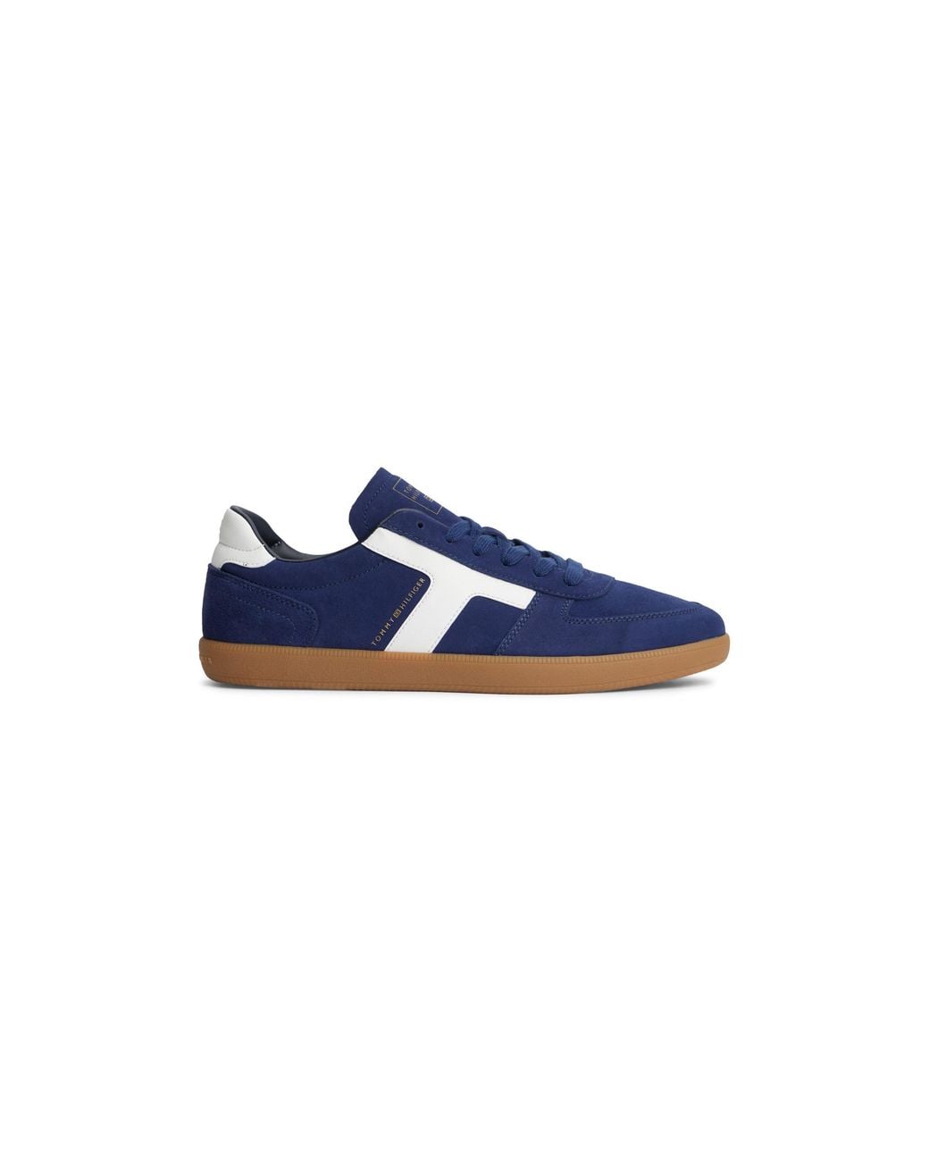 Tommy Hilfiger Blue Th Tribeca Suede Mixed Texture Trainers for men