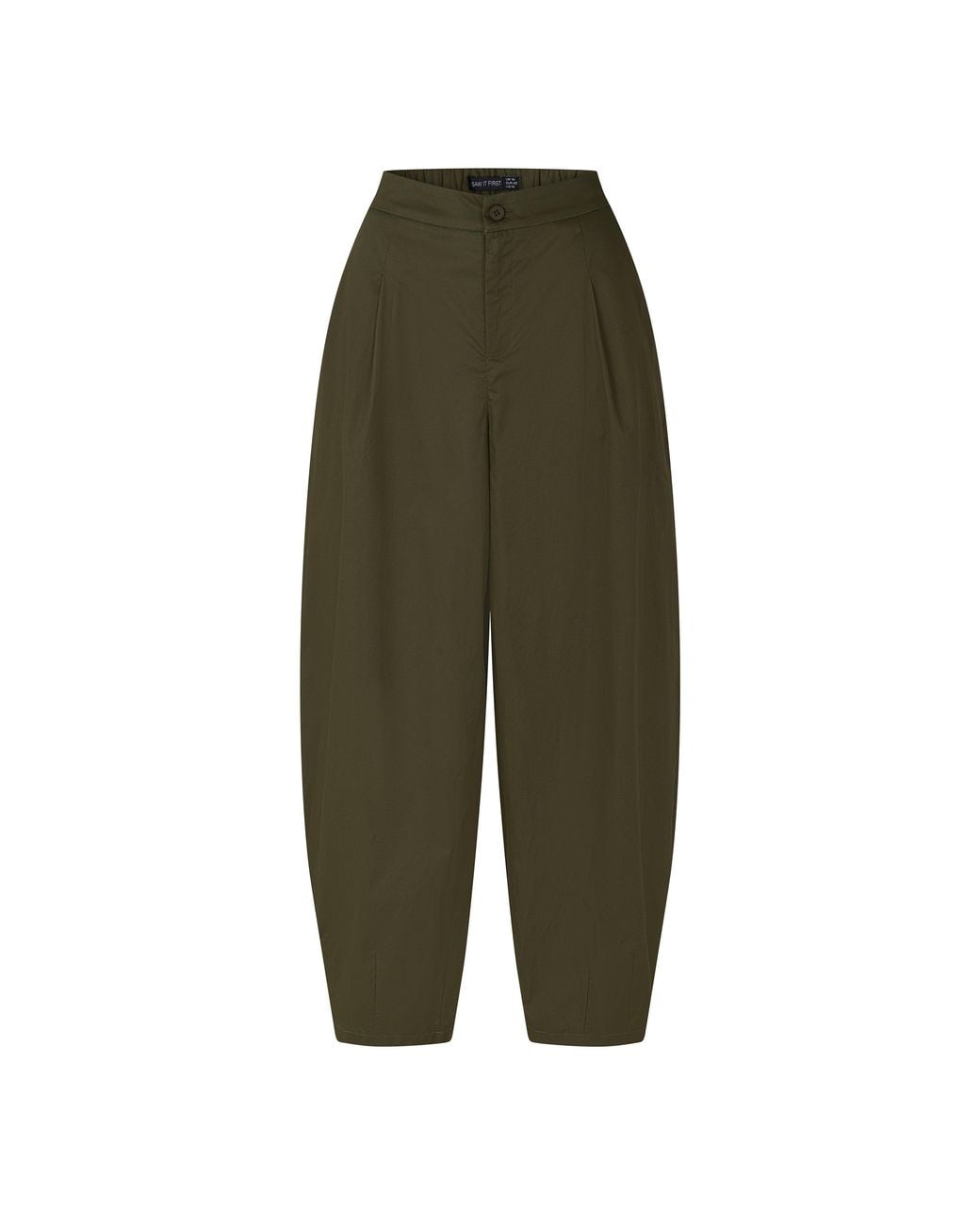 I Saw It First Natural Pleated Barrel Trousers