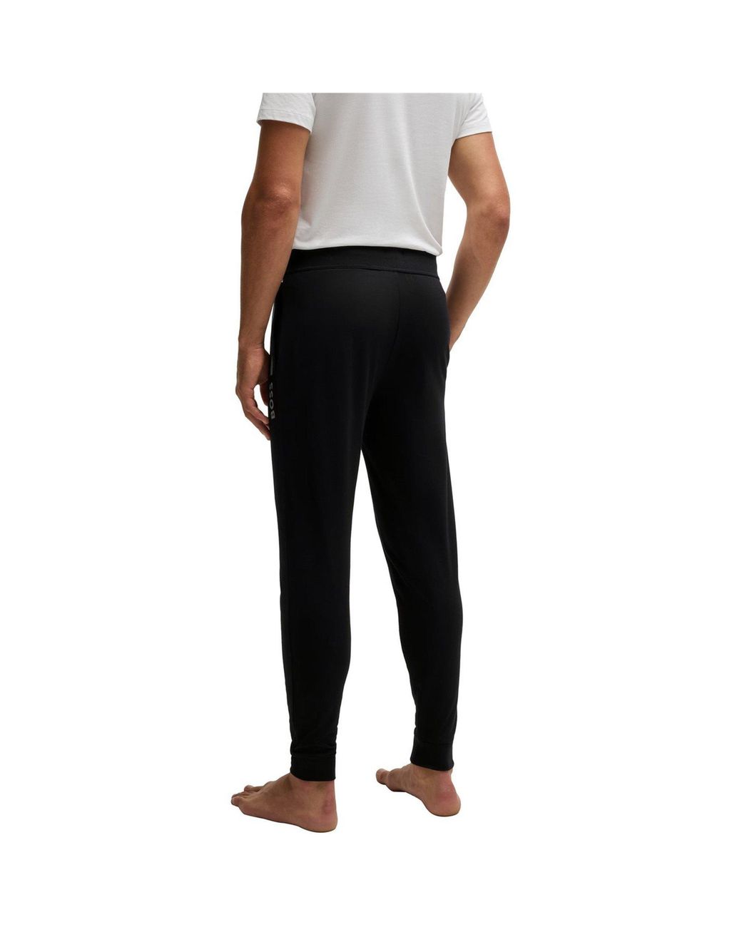 Boss Black Streamlined Fleece Joggers With Logo Detail (Authentic) for men