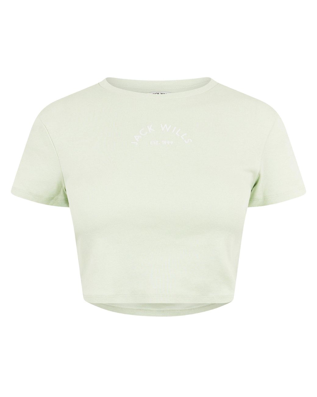 Jack Wills White Cropped Baby Tee Ladies