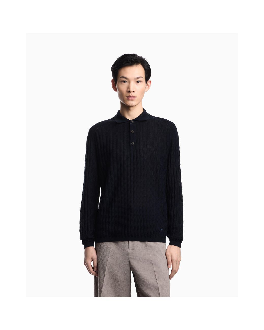 Emporio Armani Blue Pullover for men