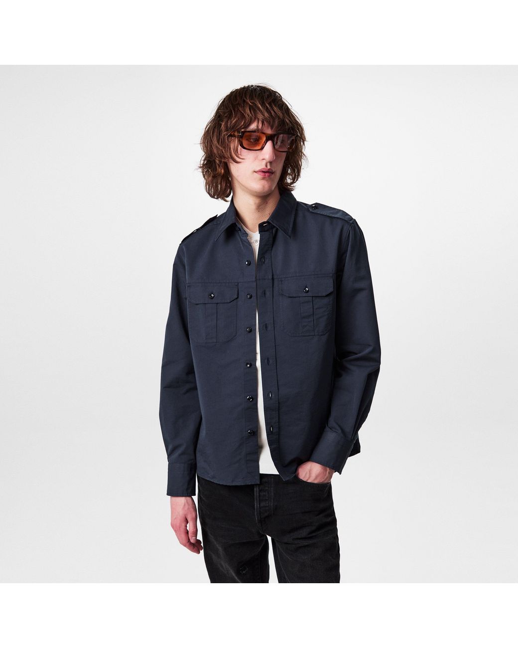 Tom Ford Blue Western Shirt for men