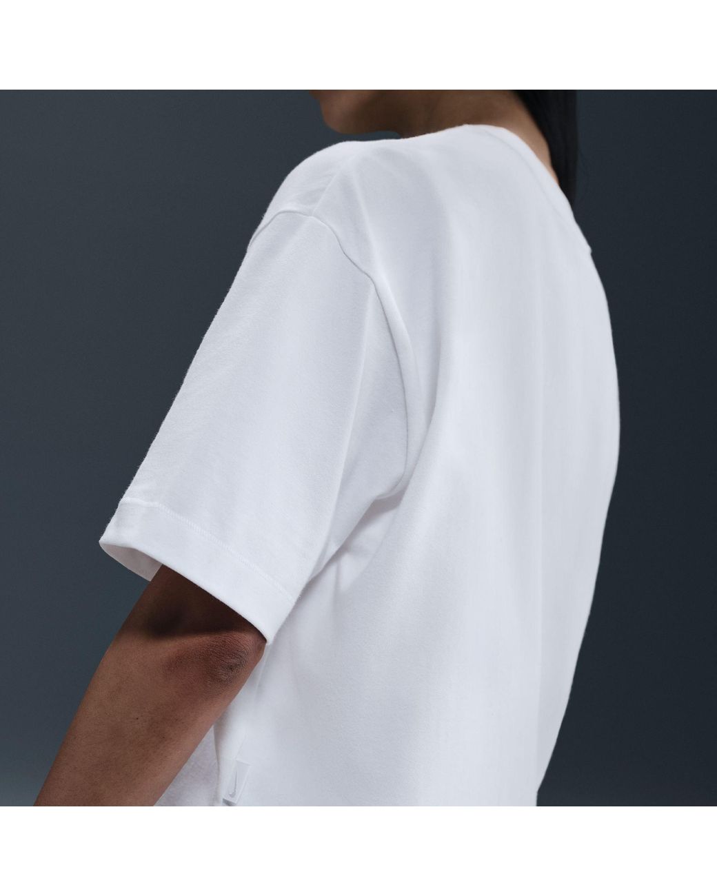 Nike White Nsw Luxe Short-Sleeve Cotton Boxy T-Shirt