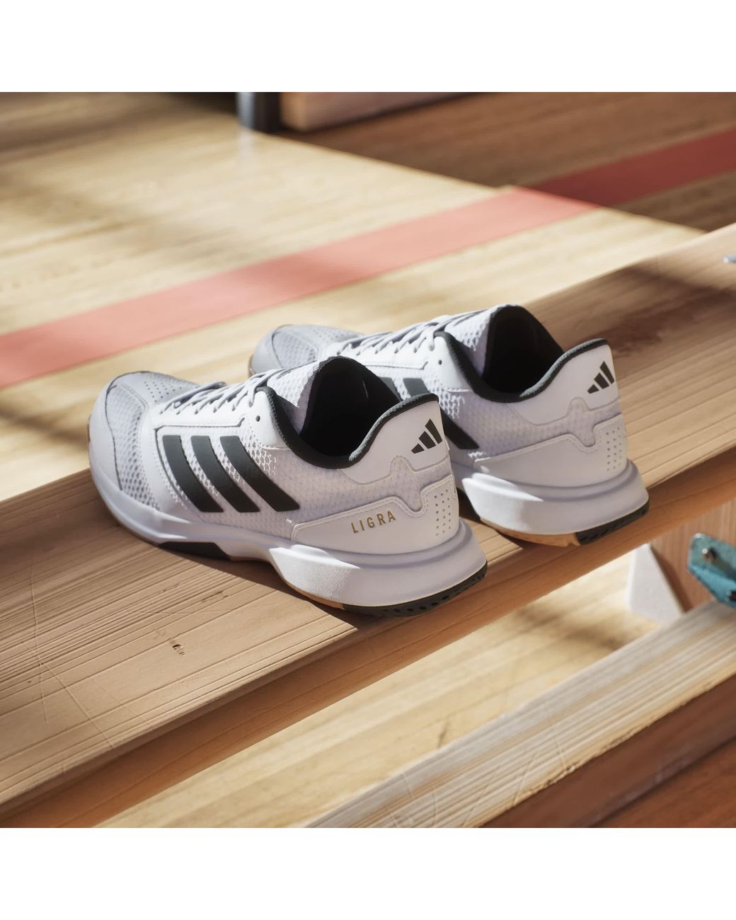 Adidas White Ligra 8 Indoor Shoes for men