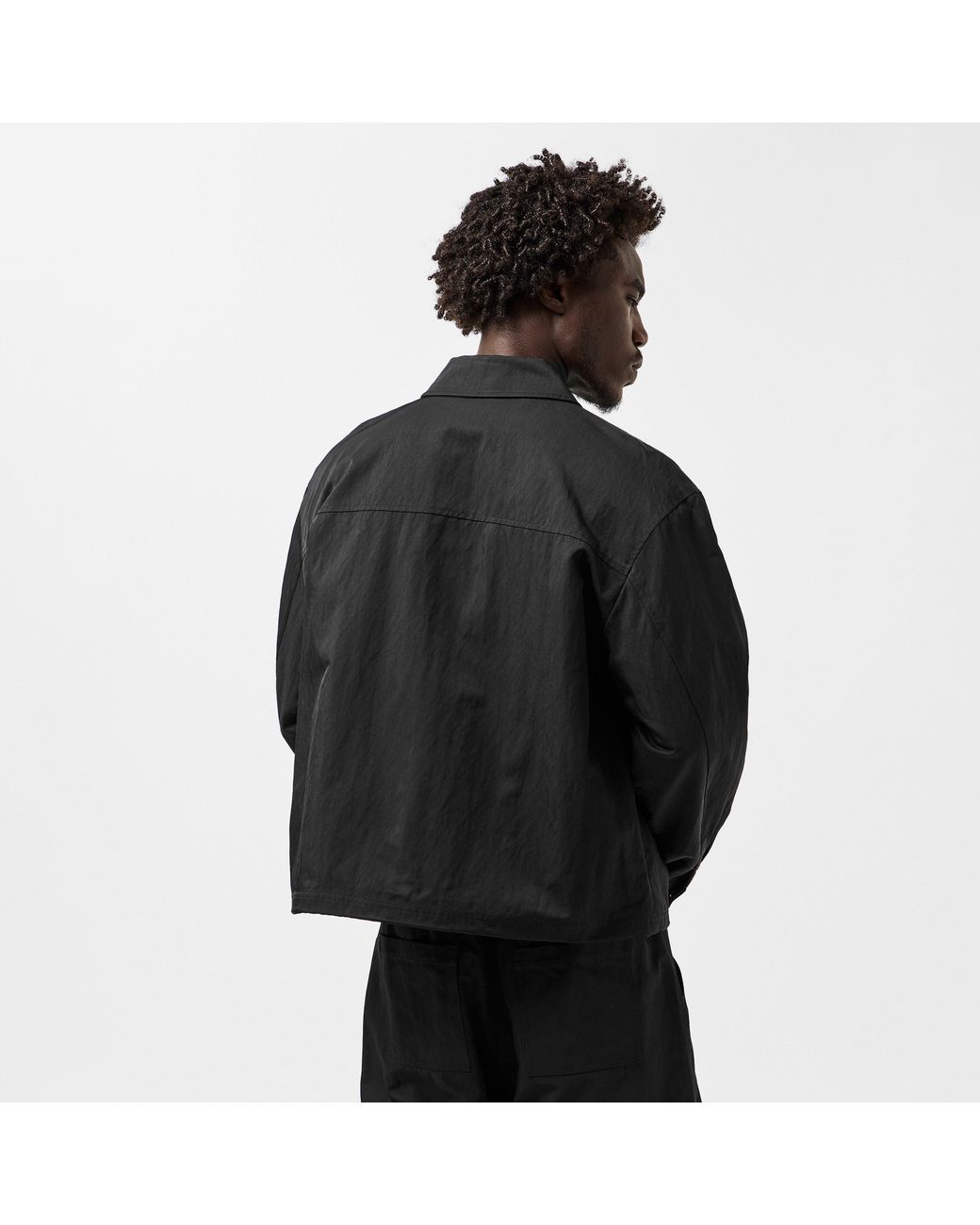 Represent Black Modern Fit Overshirt for men