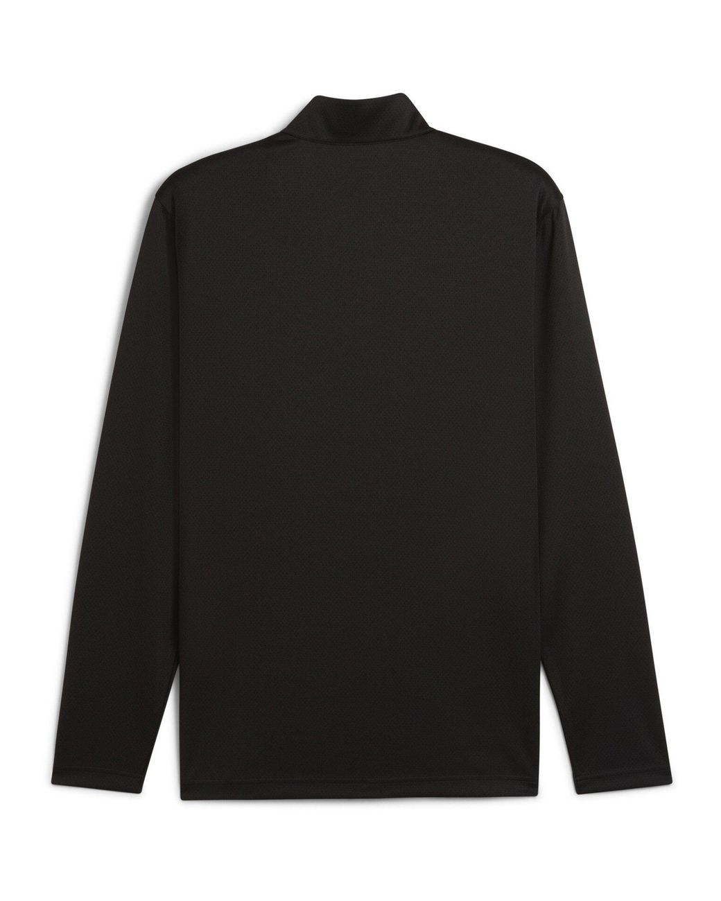 PUMA Black Pure 2.0 Texture 1/4 Zip Jumper for men