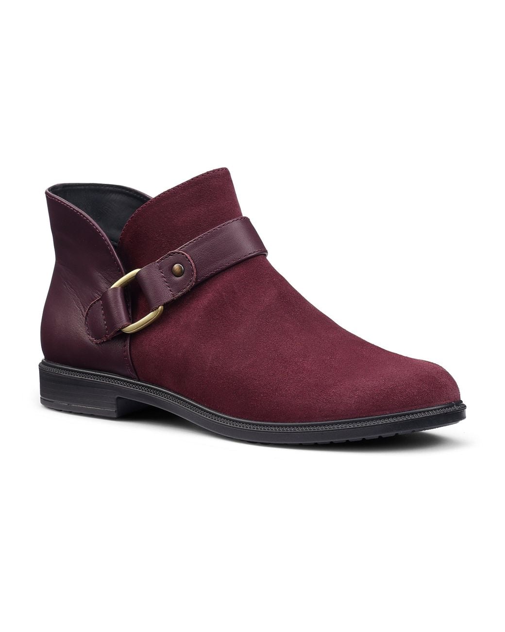 Hotter Purple Linton Wide Fit Ankle Boots